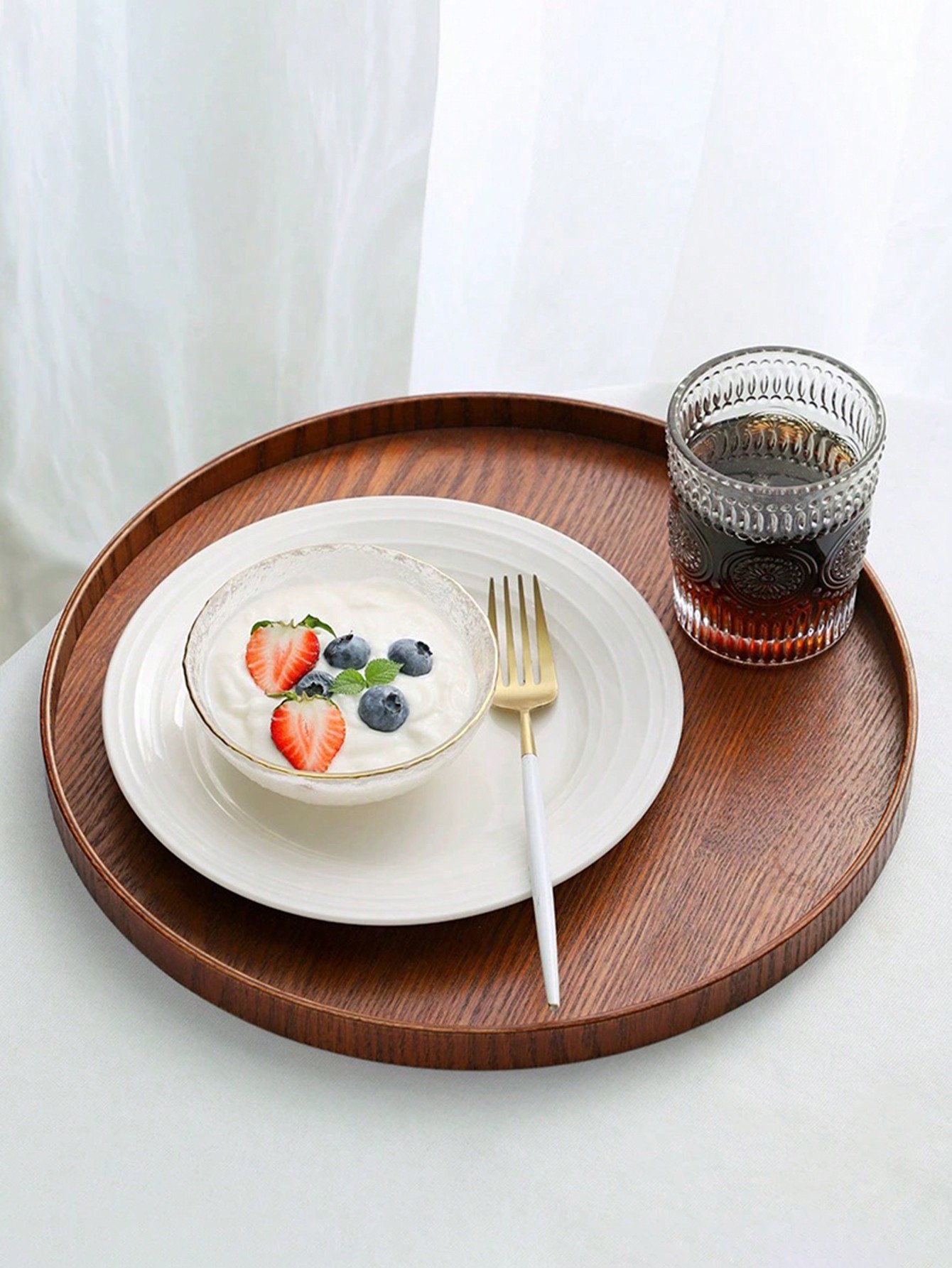 1pc/3pcs Natural Wooden Servin - огляд і ціна Wooden Serving Tray