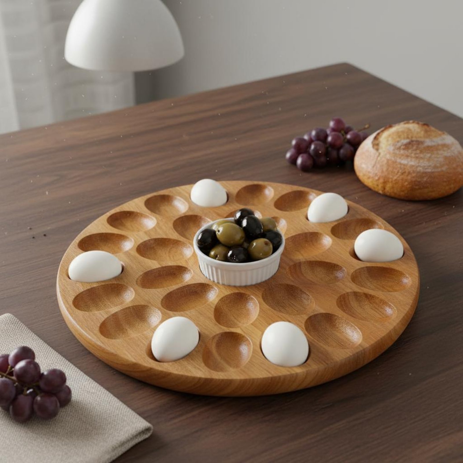 Reversible Wooden Oval Tray Na - огляд і ціна Wooden Serving Tray