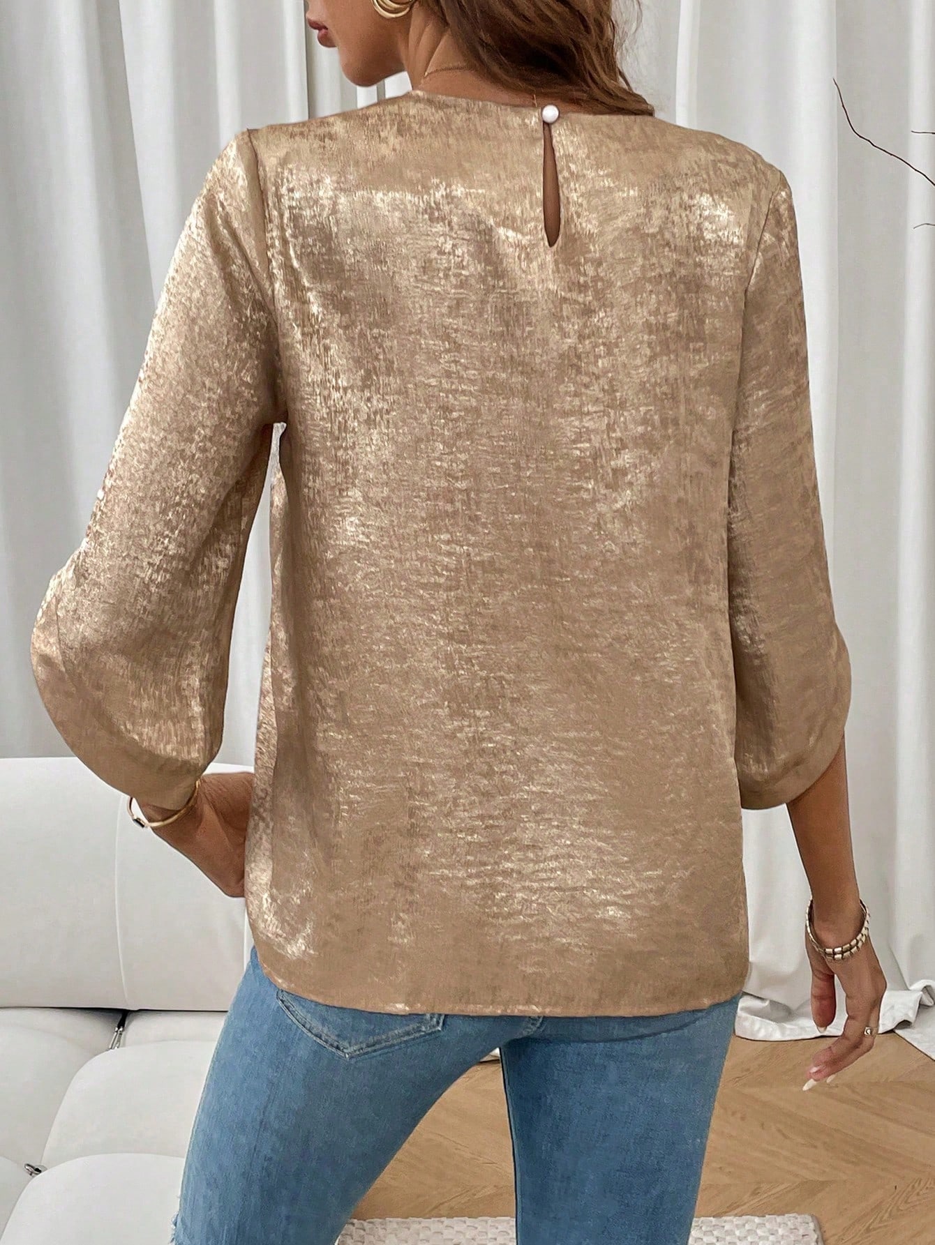 Womens Solid Color Metallic Sh - огляд і ціна Luxury Lifestyle Women
