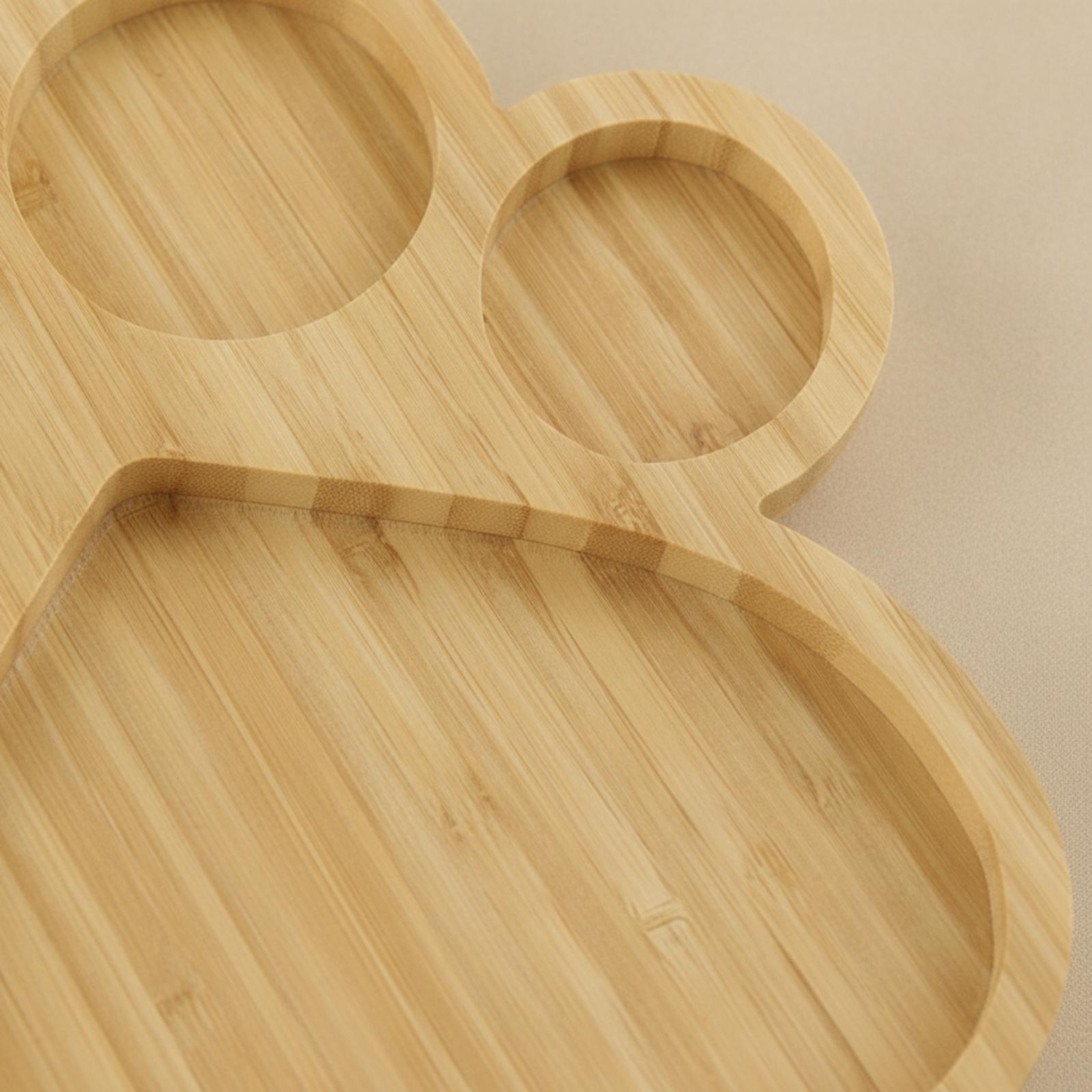 Bamboo Plate with Compartments - огляд і ціна Wooden Serving Tray