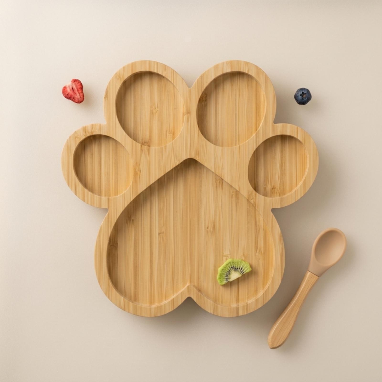 Bamboo Plate with Compartments - огляд і ціна Wooden Serving Tray