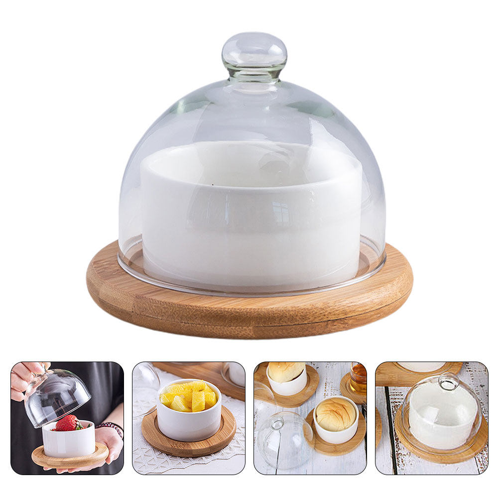 Ceramic Salad Bowl Set with Cl - огляд і ціна Wooden Serving Tray