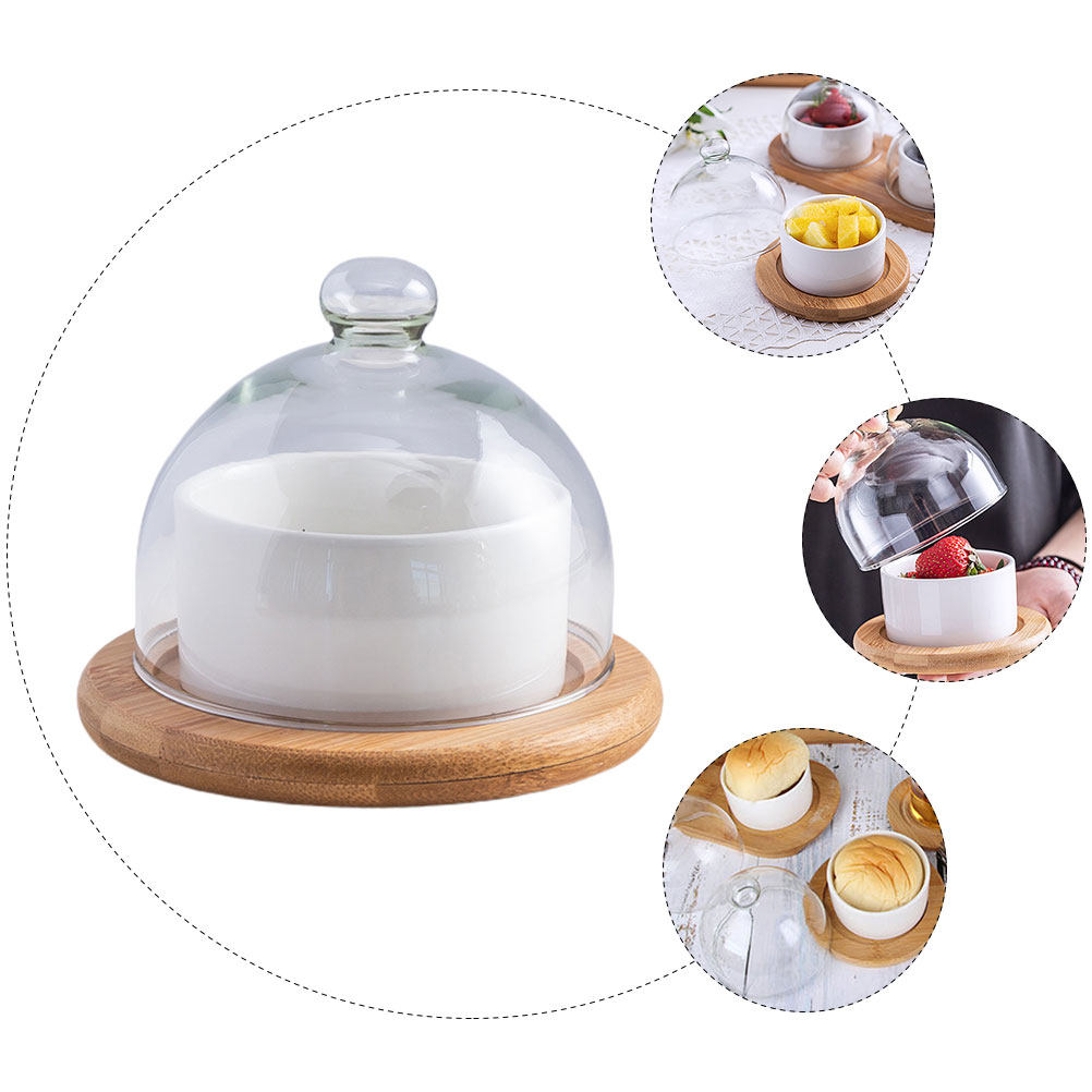 Ceramic Salad Bowl Set with Cl - огляд і ціна Wooden Serving Tray