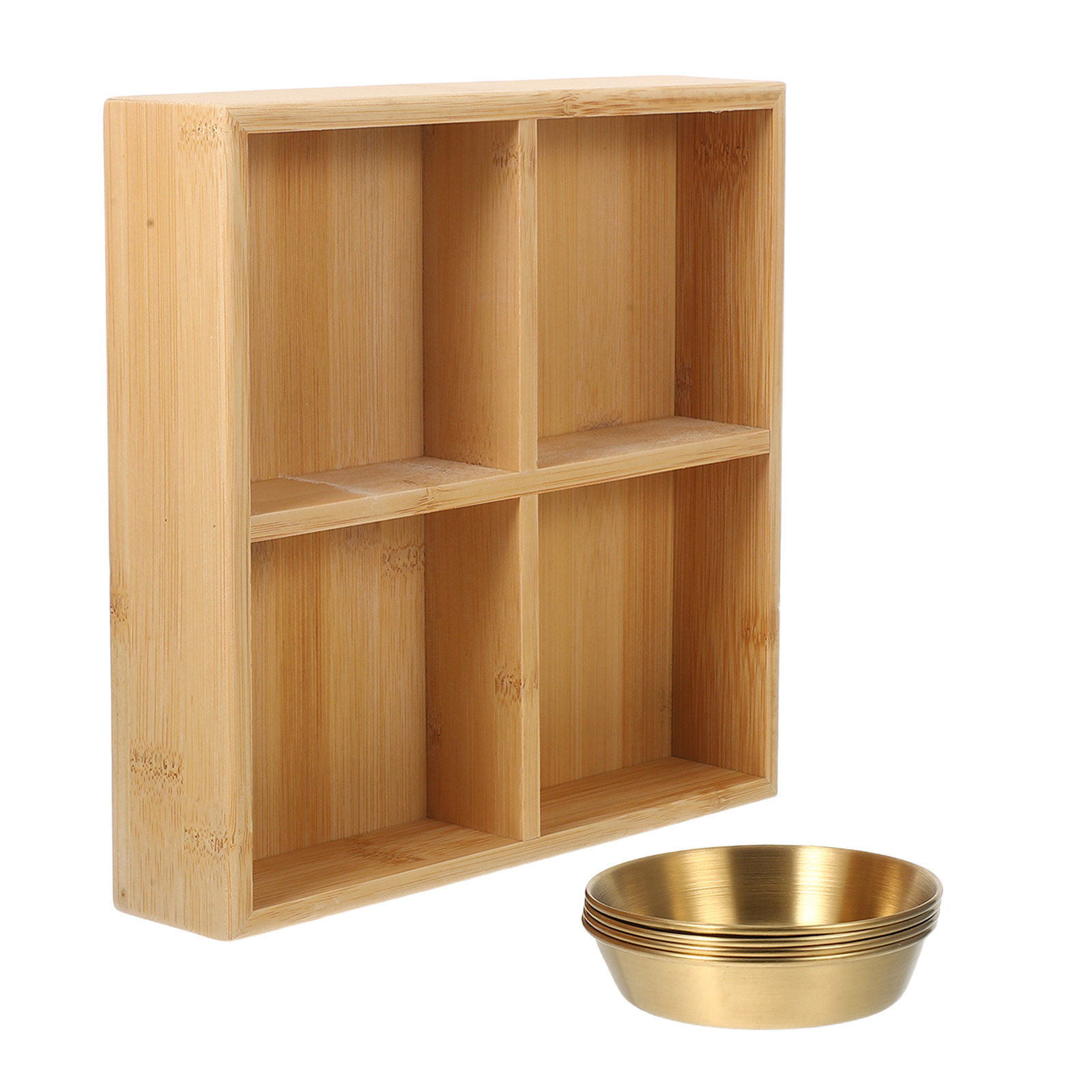 1Set Four-Compartment Bamboo S - огляд і ціна Wooden Serving Tray