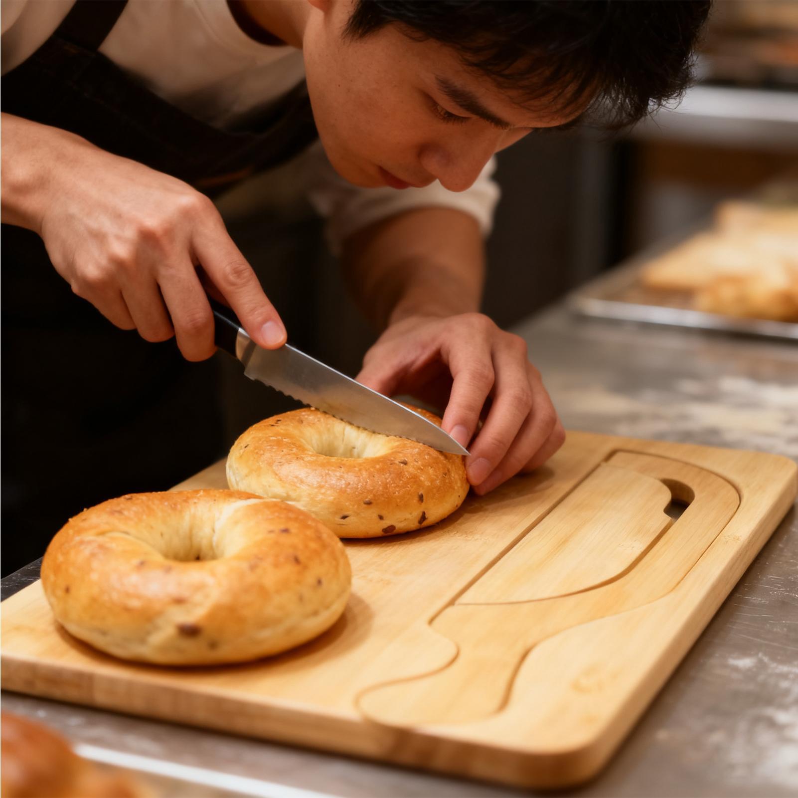 Bread Cutter for Sourdough Bow - огляд і ціна Wooden Serving Tray