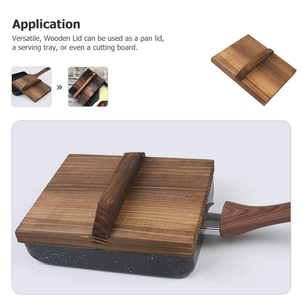 Wooden Pan Lid Kitchen Japanes - огляд і ціна Wooden Serving Tray