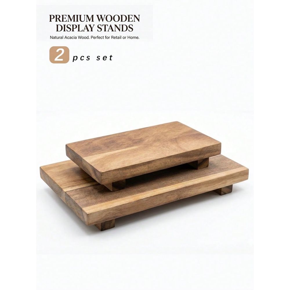 Pcs Set Twine Footed Wood Serv - огляд і ціна Wooden Serving Tray