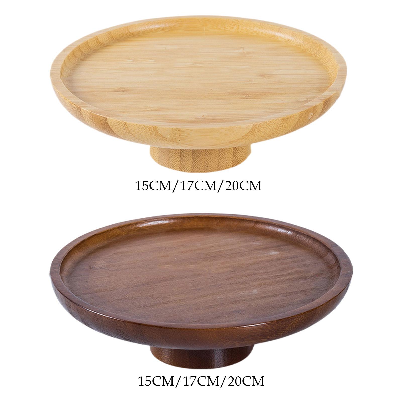 Wood Cake Stand Fruit Serving  - огляд і ціна Wooden Serving Tray