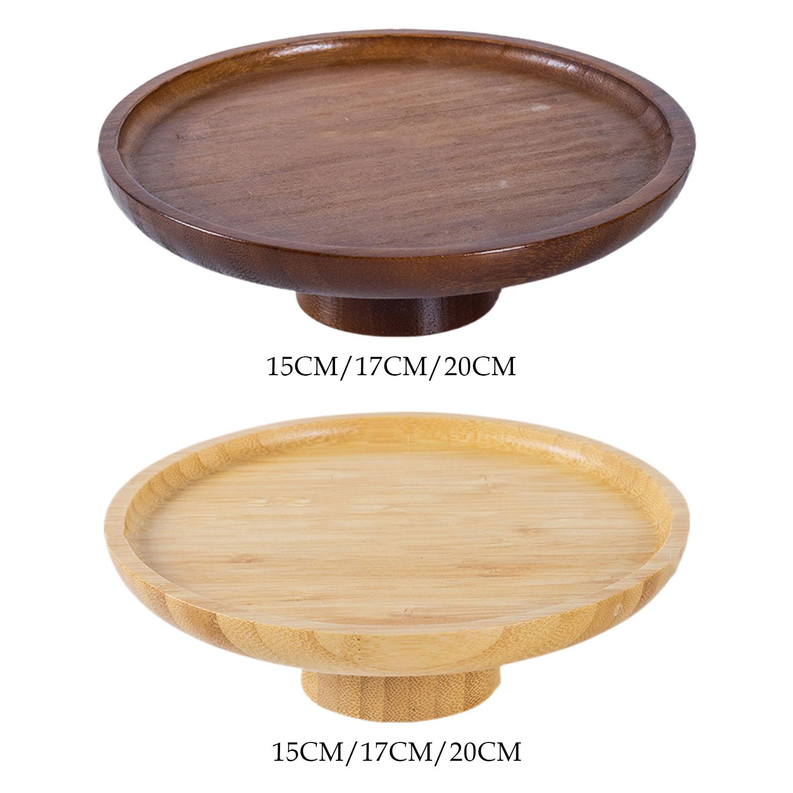 Wood Cake Stand Fruit Serving  - огляд і ціна Wooden Serving Tray