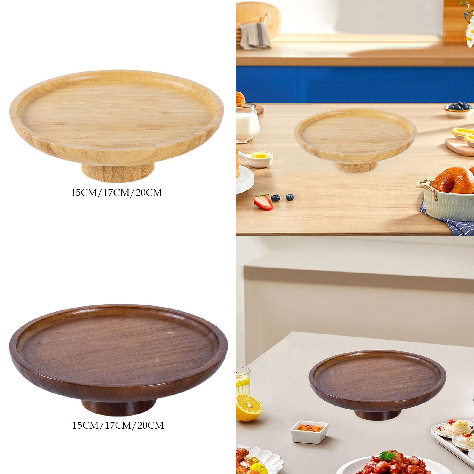 Wood Cake Stand Fruit Serving  - огляд і ціна Wooden Serving Tray
